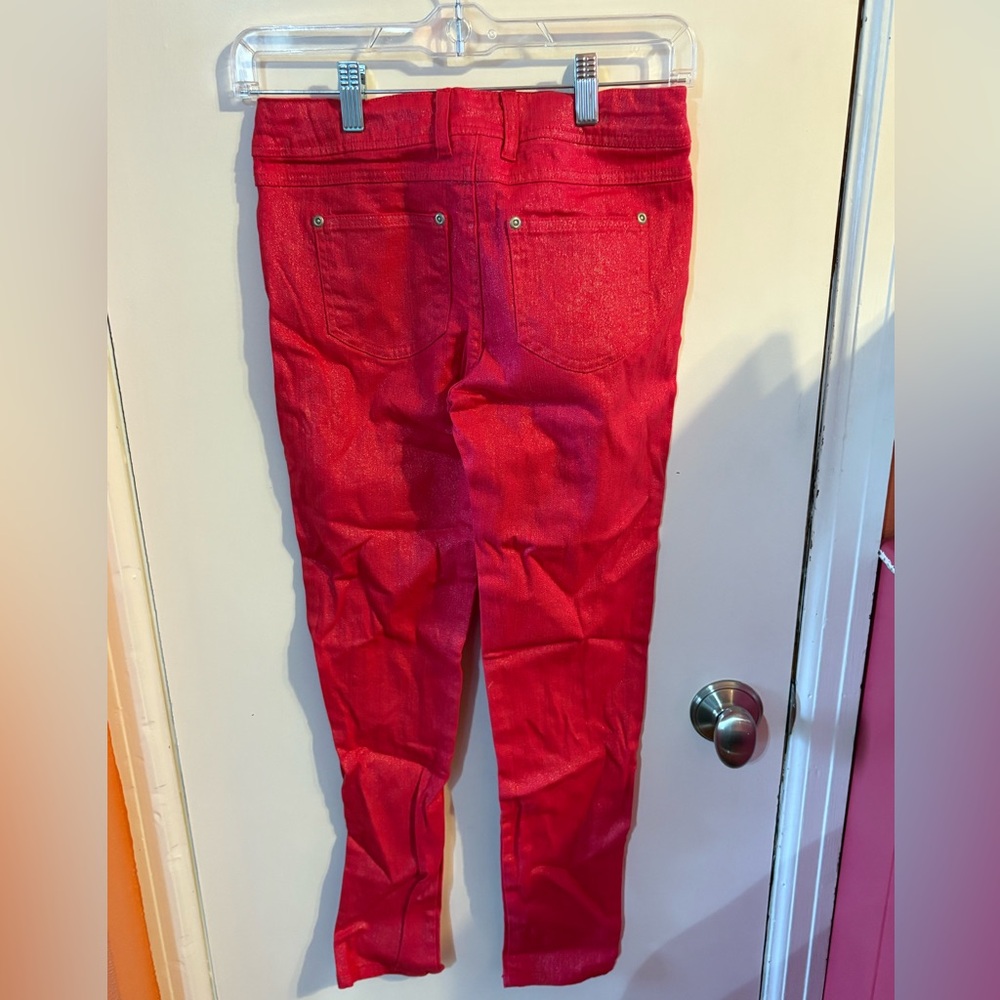 Sparkling Hot Pink Skinny Jeans - Picture 2 of 4